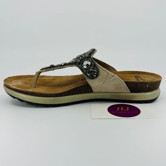 Dansko Women's Pamela Beaded Leather Thong Sandals 1555201600 Size 37/ 6.5-7 US - Picture 8 of 12